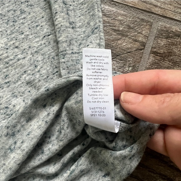 Athleta With Ease Boatneck Top, Heathered Green Gray w/ Tapered Waist, Women's M - Picture 7 of 8